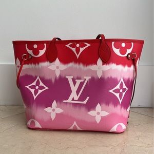 Louis Vuitton Neverfull Escale Mm Rouge